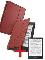 BTH BTH Kobo Nia Hoesje Trifold Met Screenprotector - Donkerrood