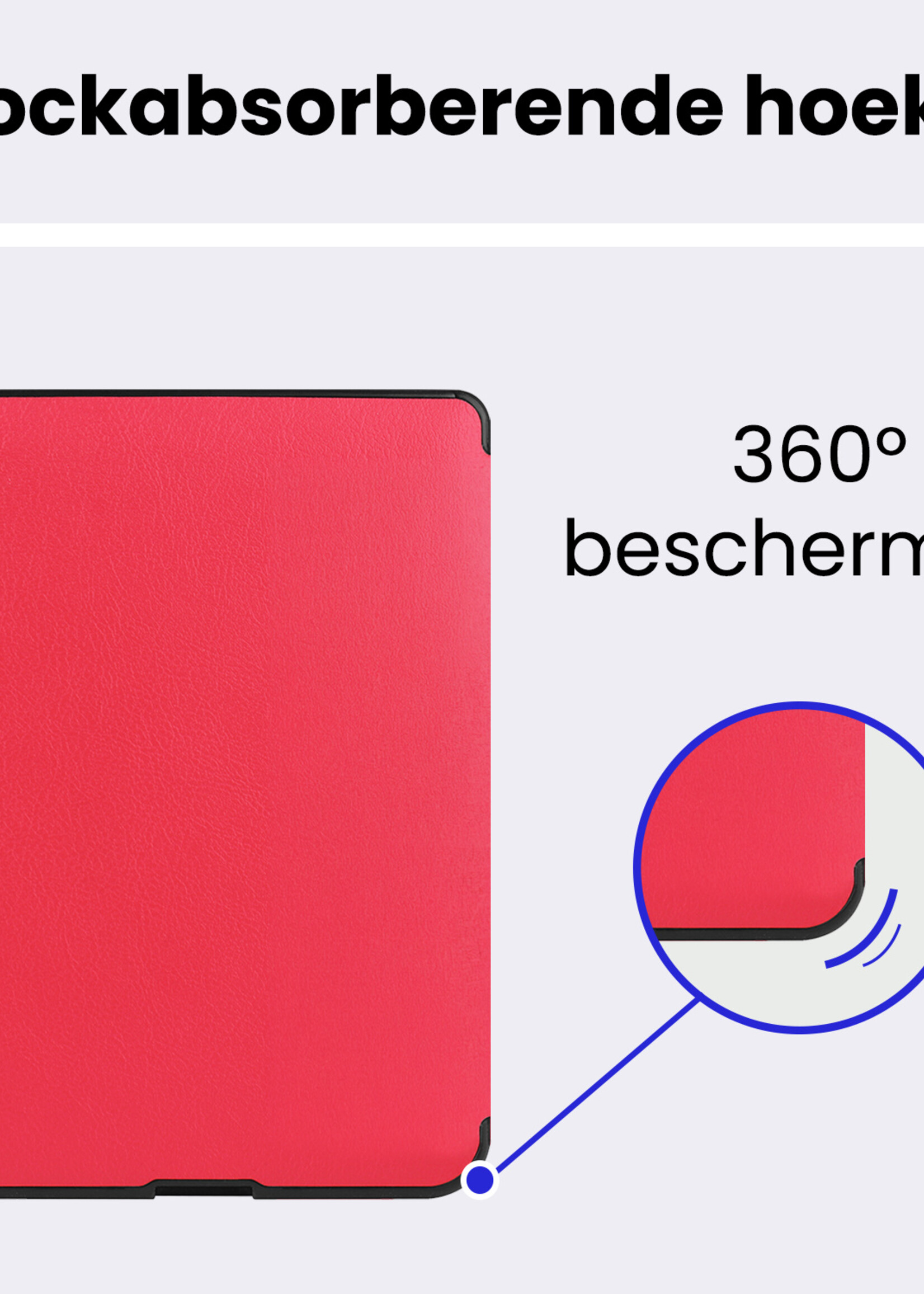 BTH BTH Kobo Nia Hoesje Trifold Met Screenprotector - Rood