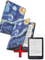 BTH BTH Kobo Nia Hoesje Trifold Met Screenprotector - Sterrenhemel