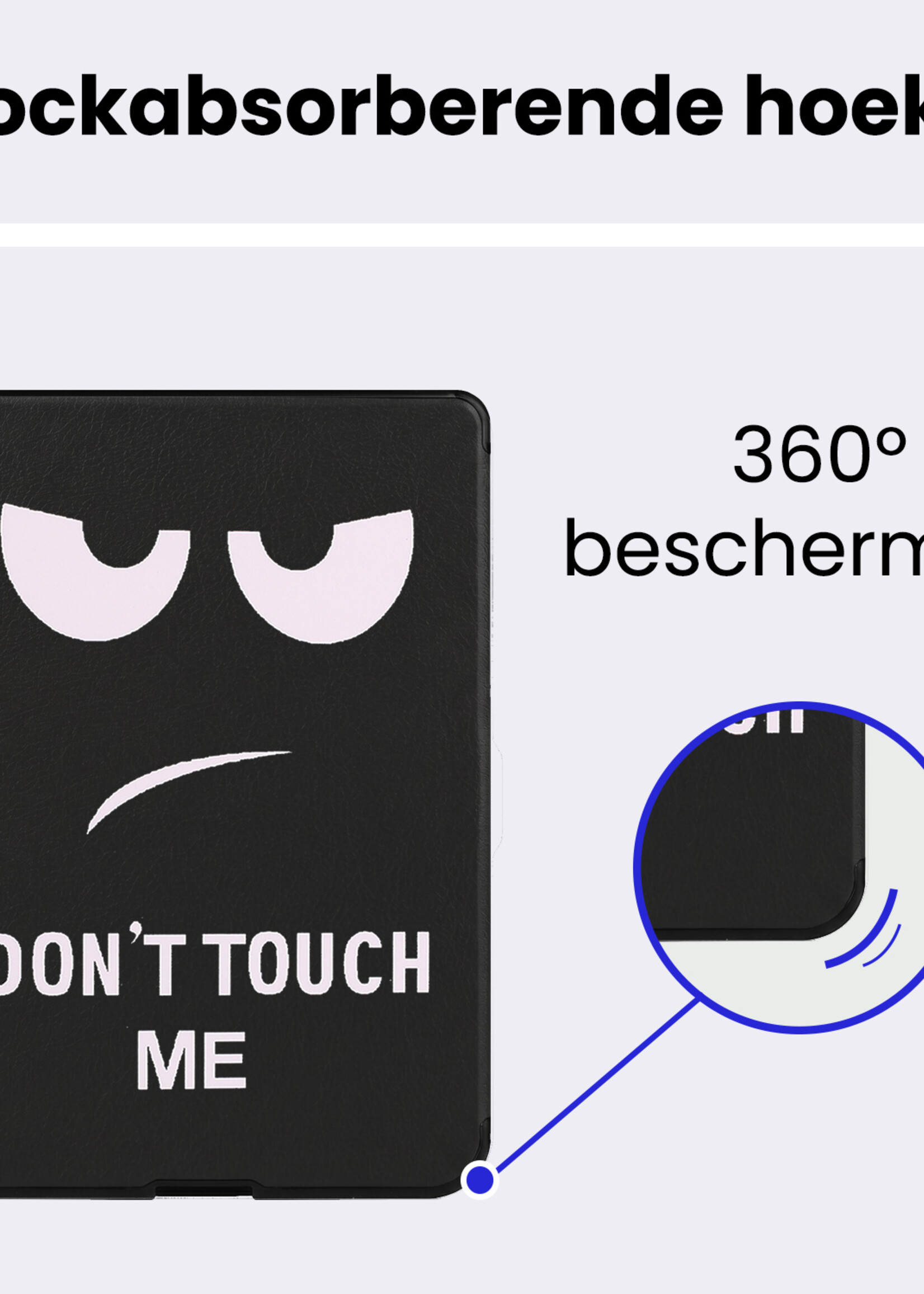 BTH BTH Kobo Nia Hoesje Trifold Met Screenprotector - Don't Touch Me