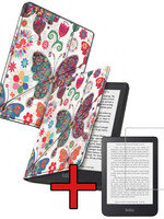BTH BTH Kobo Nia Hoesje Trifold Met Screenprotector - Vlinders