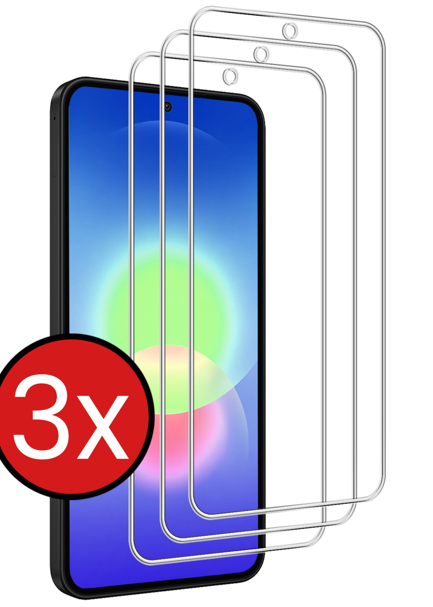 BTH BTH Samsung Galaxy A27 Screenprotector Glas - 3 PACK