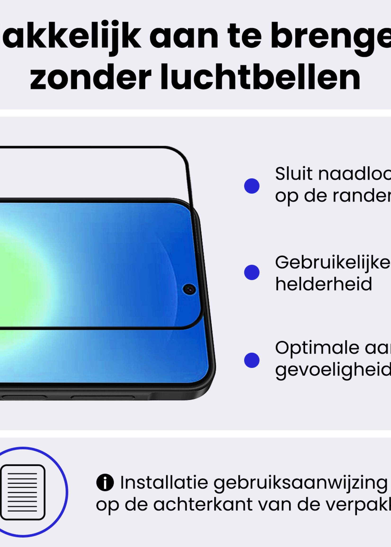 BTH BTH Samsung Galaxy A27 Screenprotector Glas Full Cover - 2 PACK