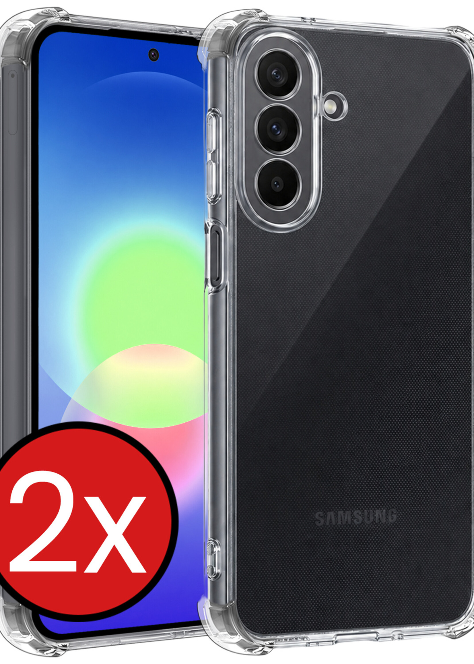 BTH BTH Samsung Galaxy A27 Hoesje Shockproof - Transparant - 2 PACK