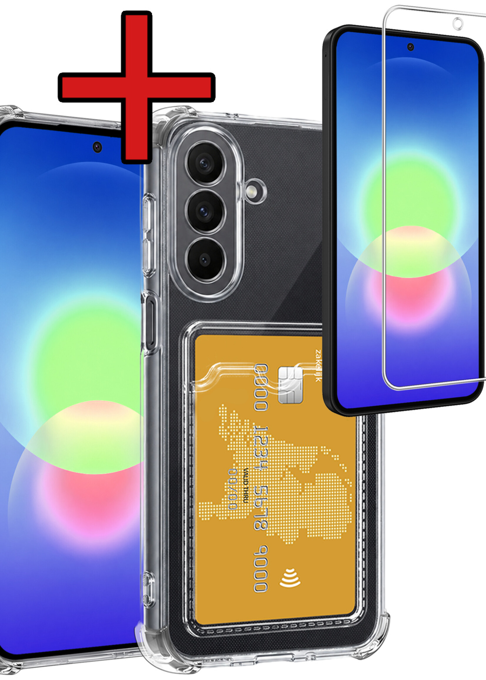 BTH BTH Samsung Galaxy A27 Hoesje Pashouder Met Screenprotector
