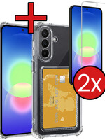 BTH BTH Samsung Galaxy A27 Hoesje Pashouder Met 2x Screenprotector