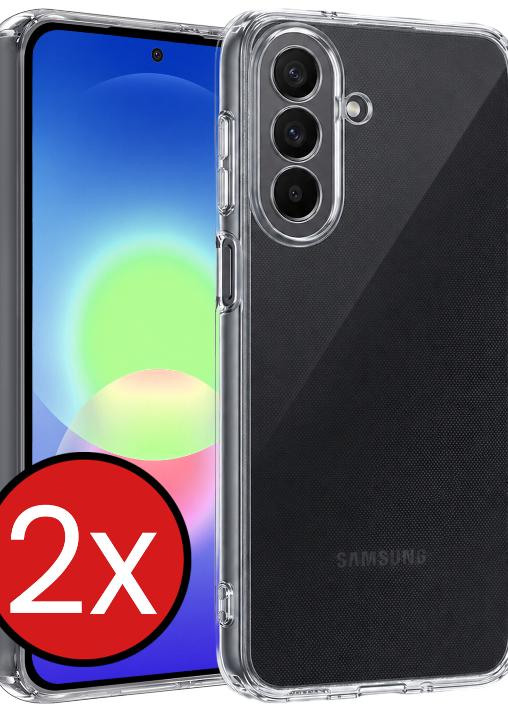 BTH BTH Samsung Galaxy A27 Hoesje Siliconen - Transparant - 2 PACK