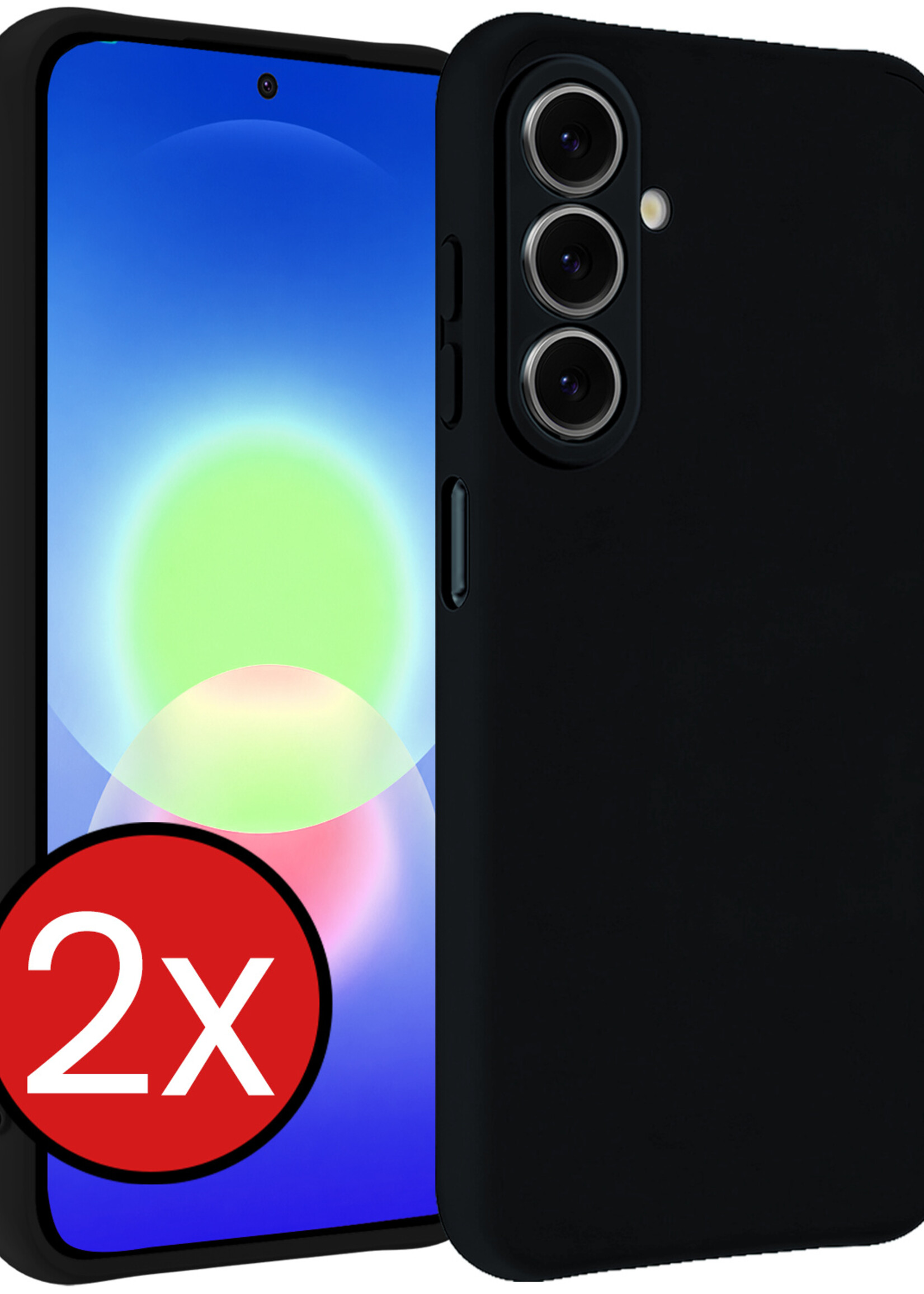 BTH BTH Samsung Galaxy A27 Hoesje Siliconen - Zwart - 2 PACK