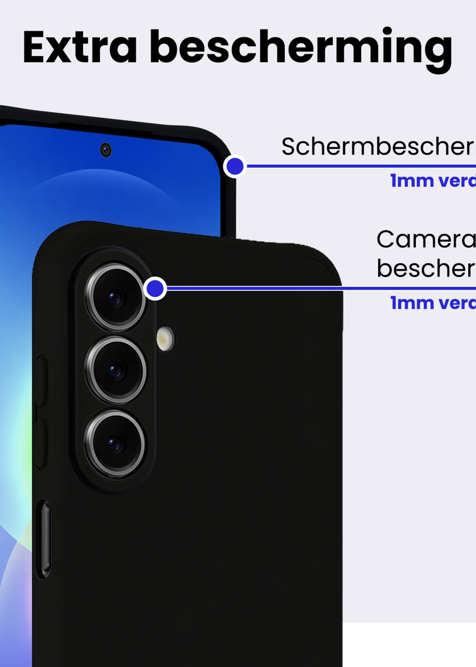 BTH BTH Samsung Galaxy A27 Hoesje Siliconen - Zwart - 2 PACK