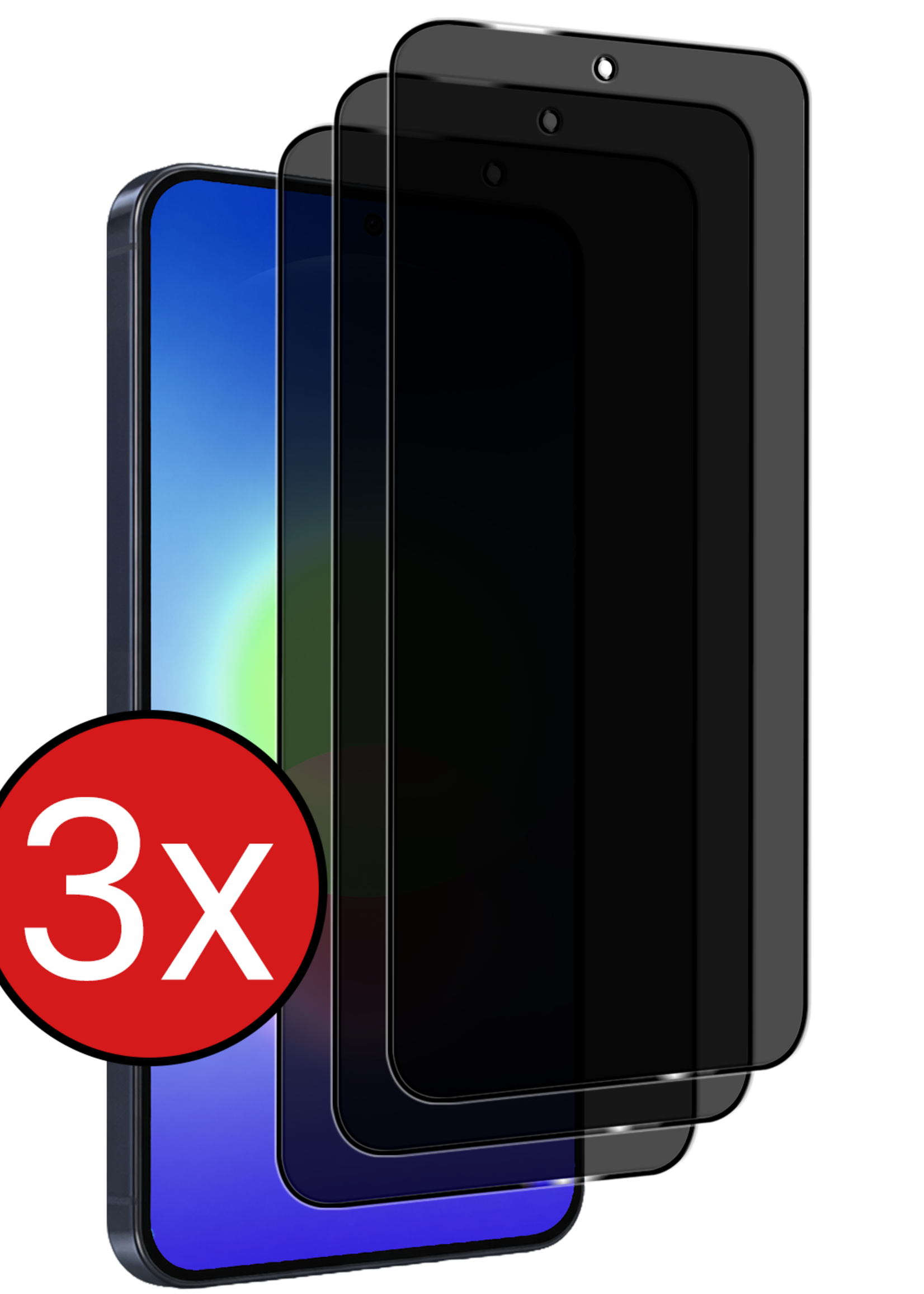 BTH BTH Samsung Galaxy A27 Screenprotector Glas Privacy - 3 PACK