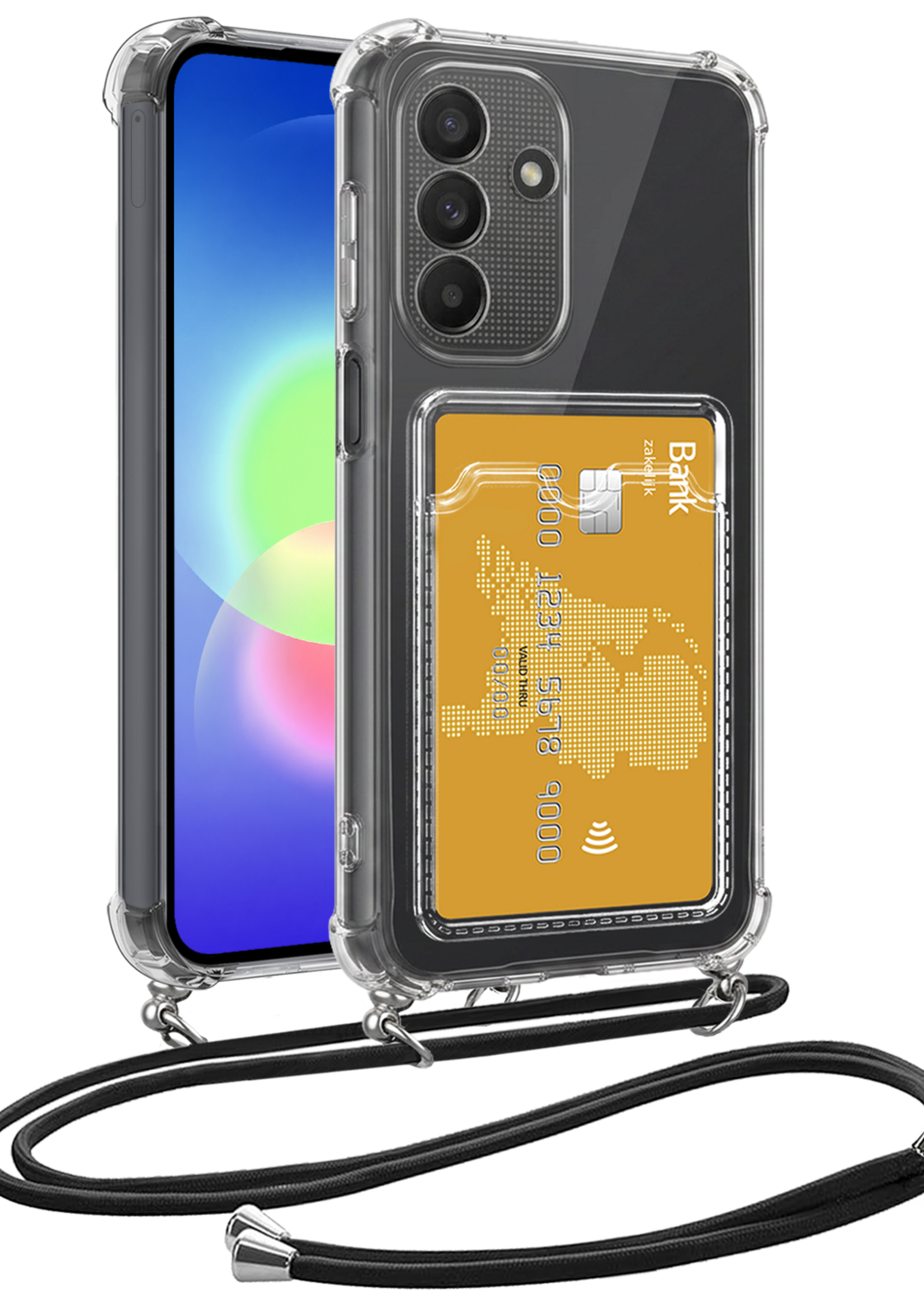 BTH BTH Samsung Galaxy A27 Hoesje Pashouder met Koord