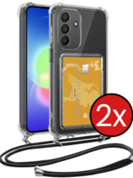 BTH BTH Samsung Galaxy A27 Hoesje Pashouder met Koord - 2 PACK