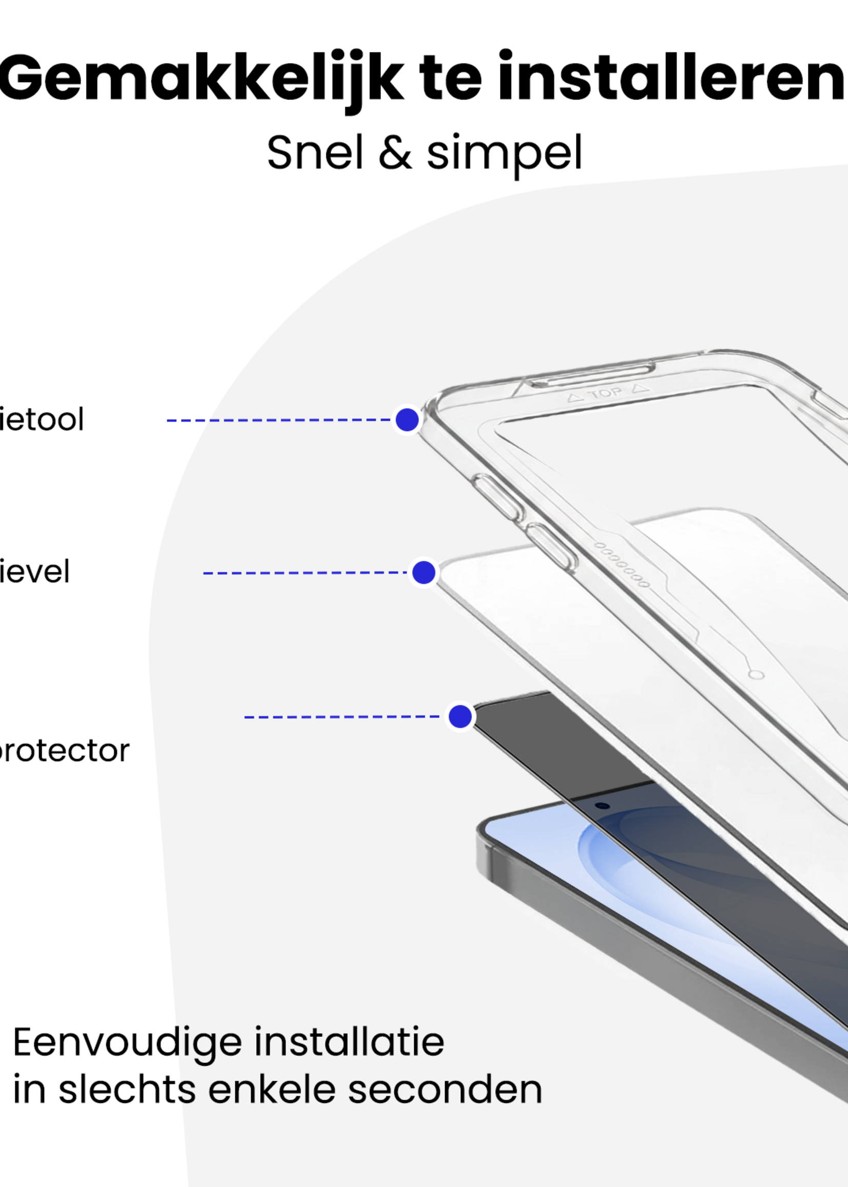 BTH BTH Samsung Galaxy S26 Plus Hybrid Privacy Screenprotector - 3 PACK