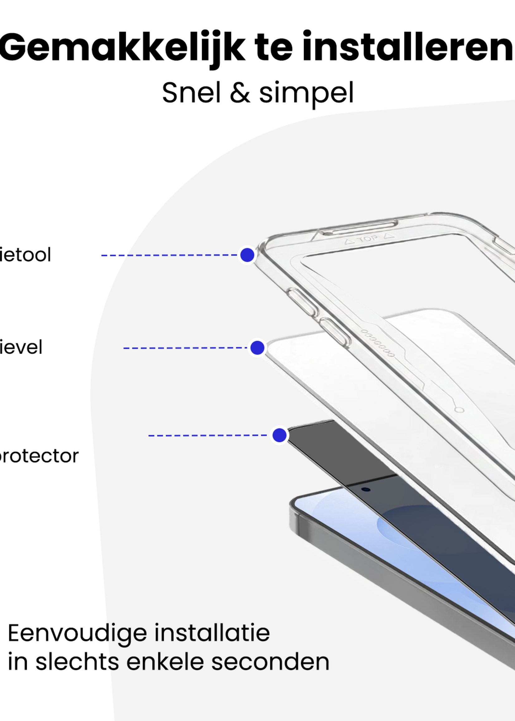 BTH BTH Samsung Galaxy S25 FE Hybrid Privacy Screenprotector - 2 PACK