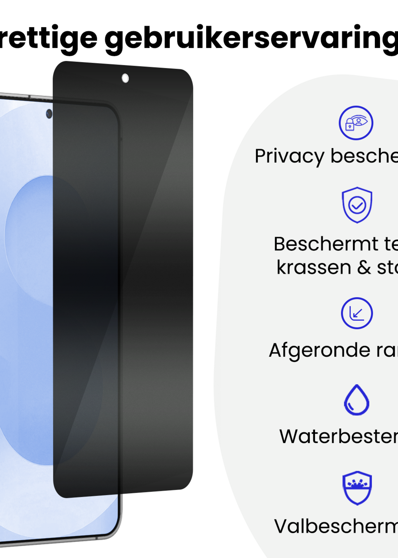 BTH BTH Samsung Galaxy S25 FE Hybrid Privacy Screenprotector - 2 PACK