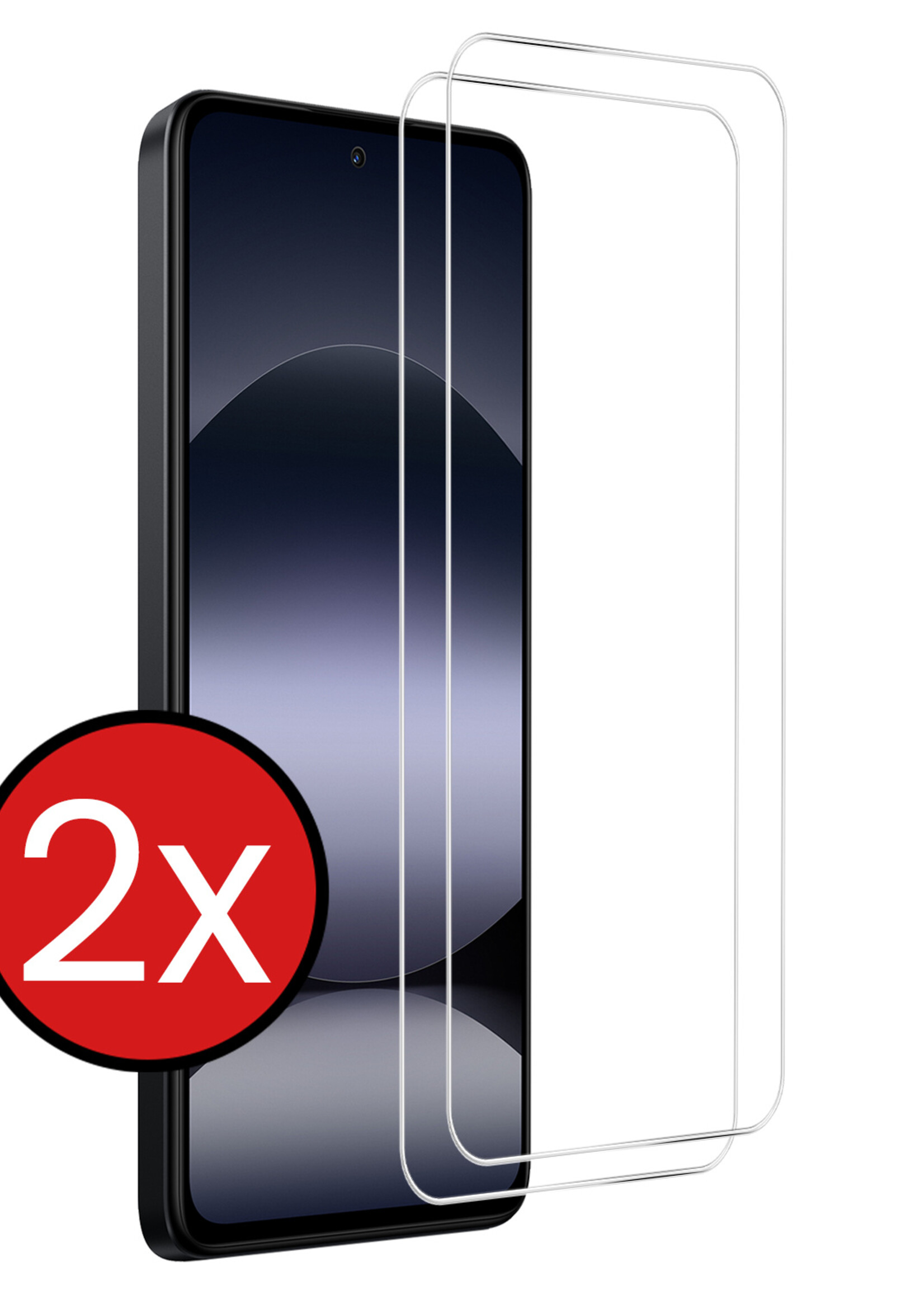 BTH BTH Xiaomi Redmi Note 14 5G Screenprotector Glas - 2 PACK