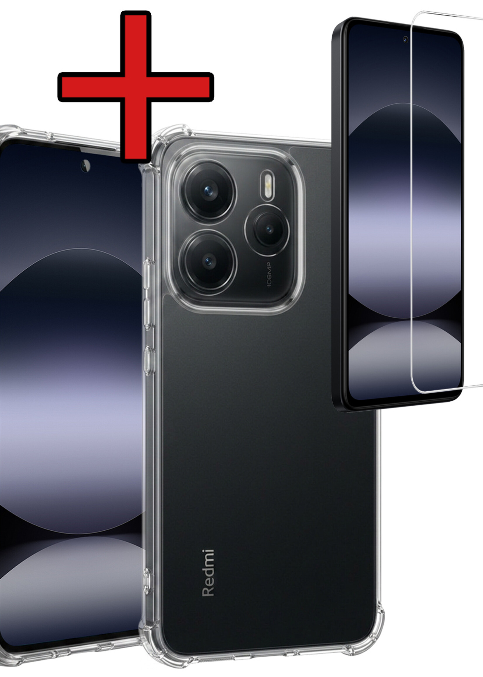BTH BTH Xiaomi Redmi Note 14 5G Hoesje Shockproof Met Screenprotector