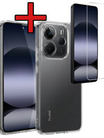 BTH BTH Xiaomi Redmi Note 14 5G Hoesje Siliconen Met Screenprotector - Transparant