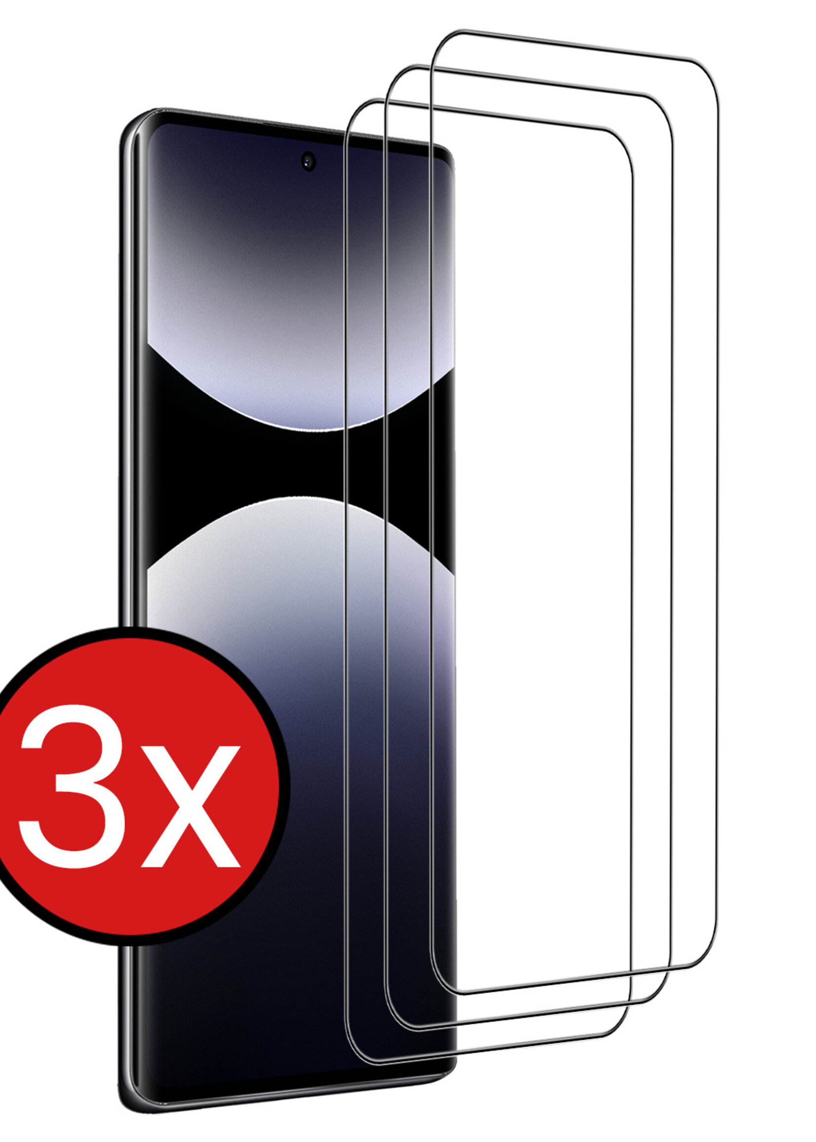 BTH BTH Xiaomi Redmi Note 14 Pro 5G Screenprotector Glas - 3 PACK
