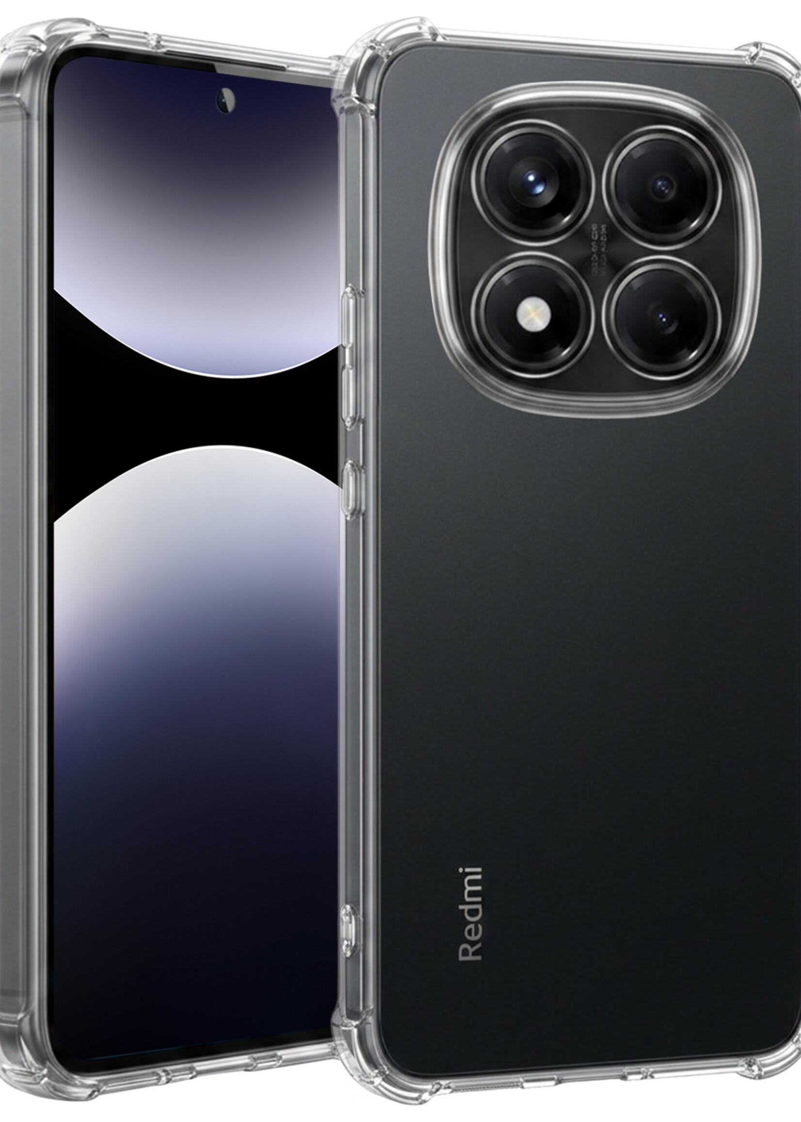 BTH BTH Xiaomi Redmi Note 14 Pro 5G Hoesje Shockproof - Transparant