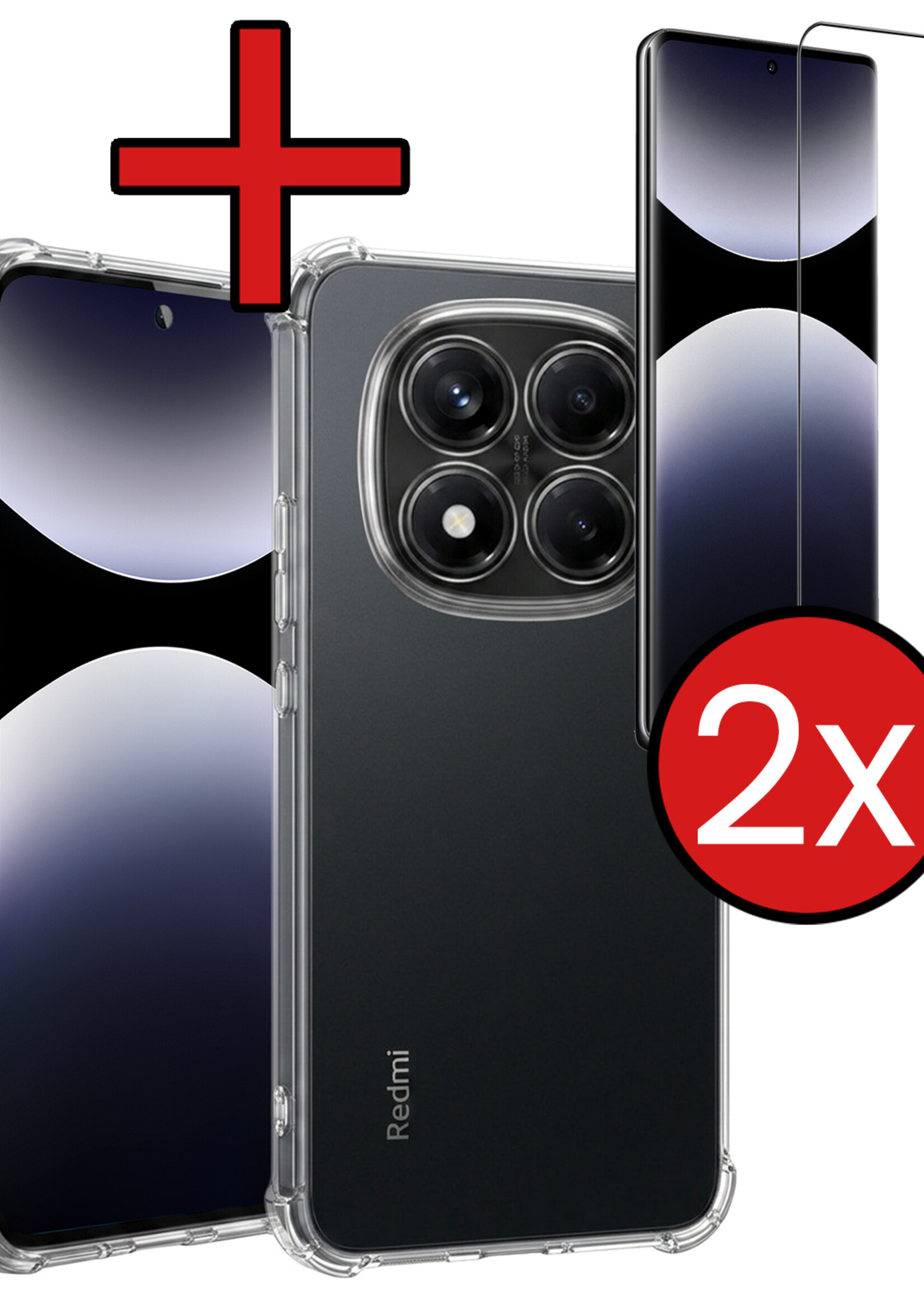 BTH BTH Xiaomi Redmi Note 14 Pro 5G Hoesje Shockproof Met 2x Screenprotector