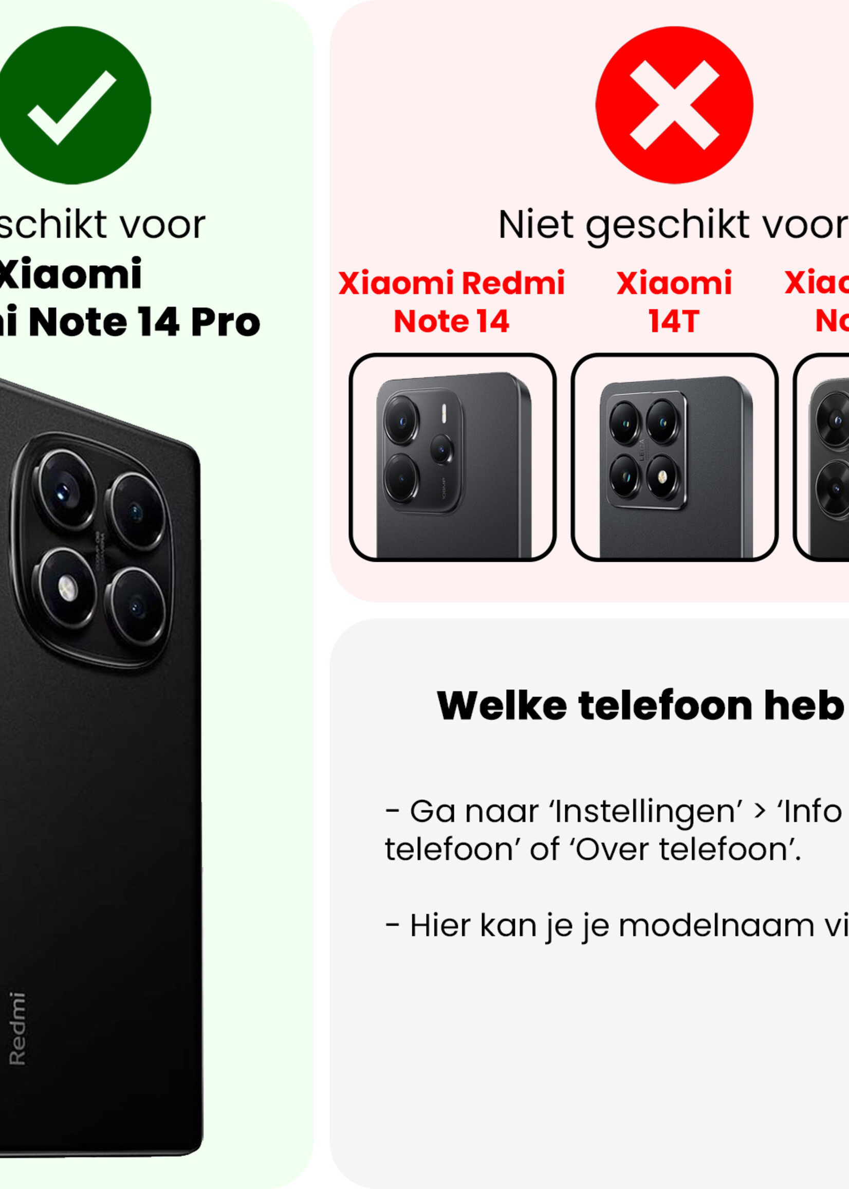 BTH BTH Xiaomi Redmi Note 14 Pro 5G Hoesje Siliconen - Transparant