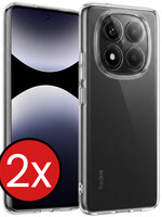 BTH BTH Xiaomi Redmi Note 14 Pro 5G Hoesje Siliconen - Transparant - 2 PACK