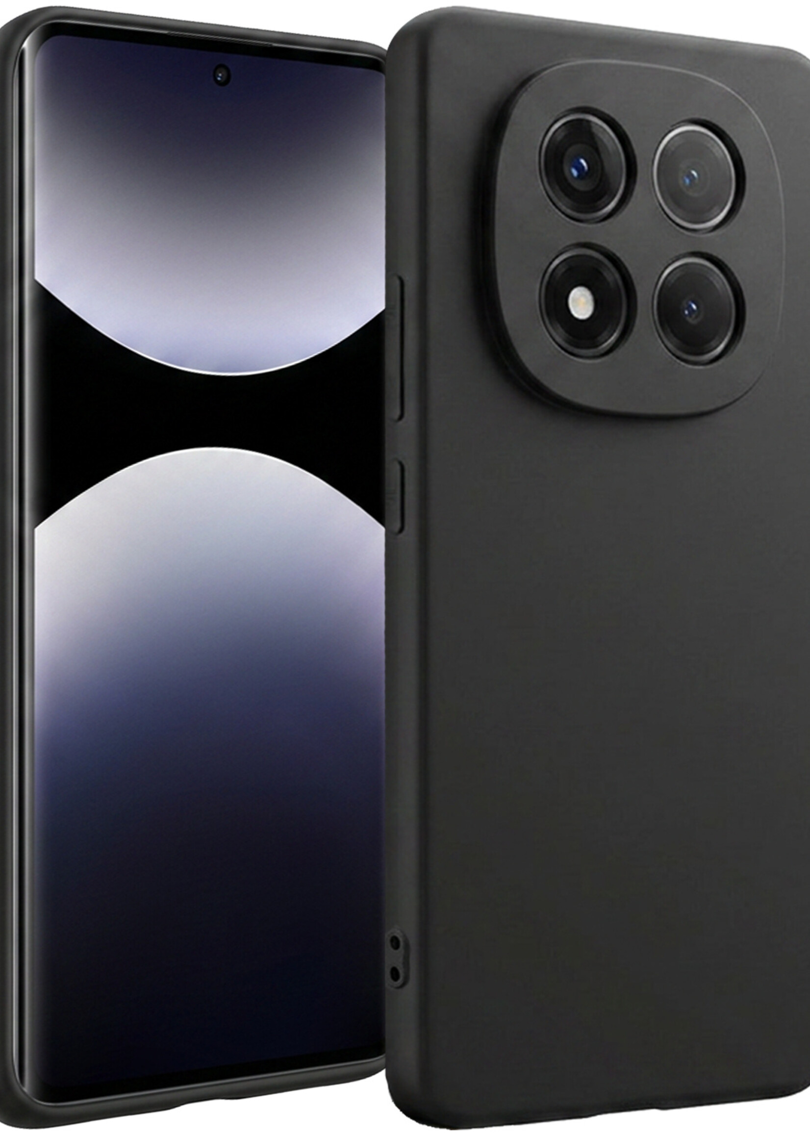 BTH BTH Xiaomi Redmi Note 14 Pro 5G Hoesje Siliconen - Zwart