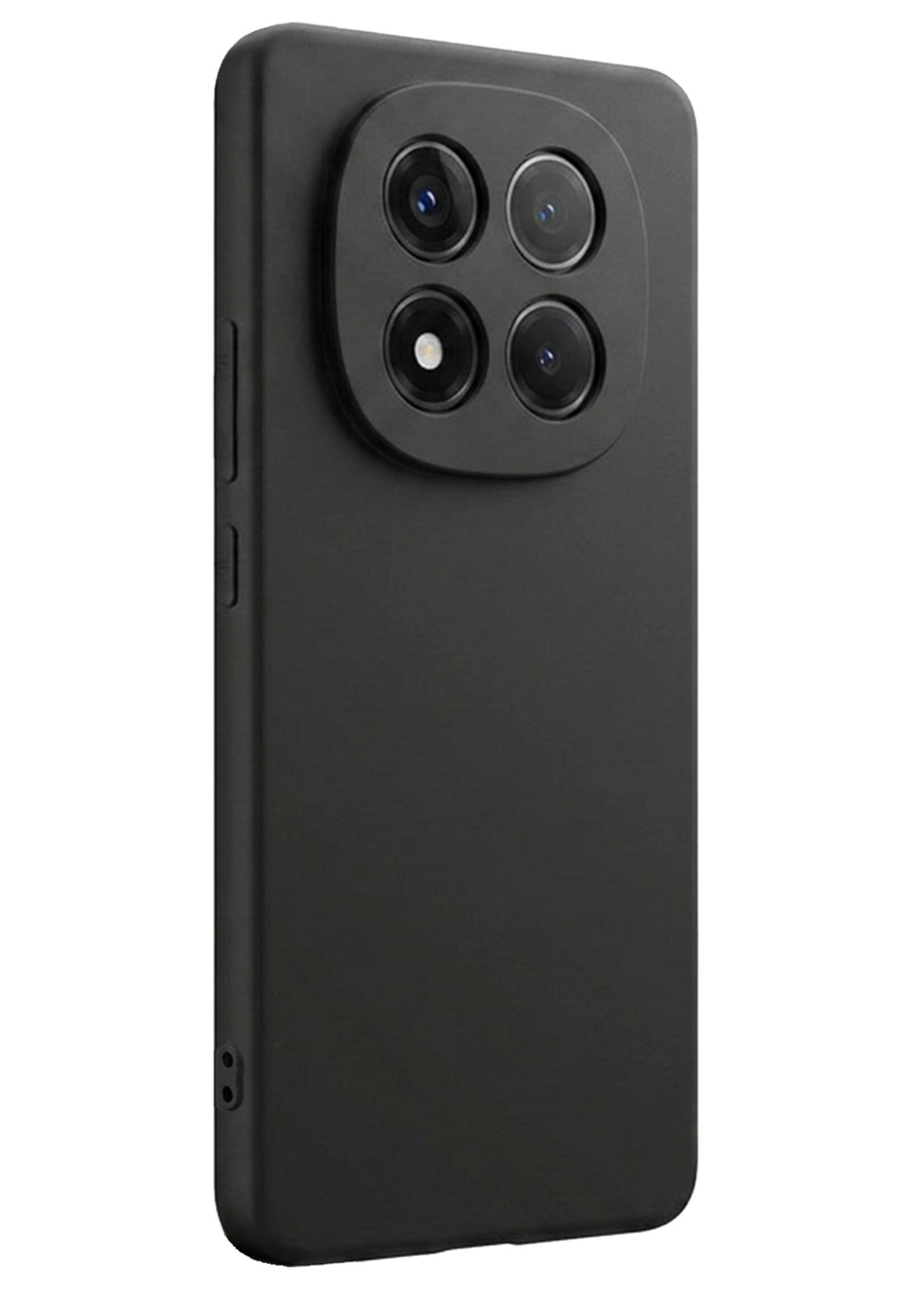 BTH BTH Xiaomi Redmi Note 14 Pro 5G Hoesje Siliconen Met Screenprotector - Zwart