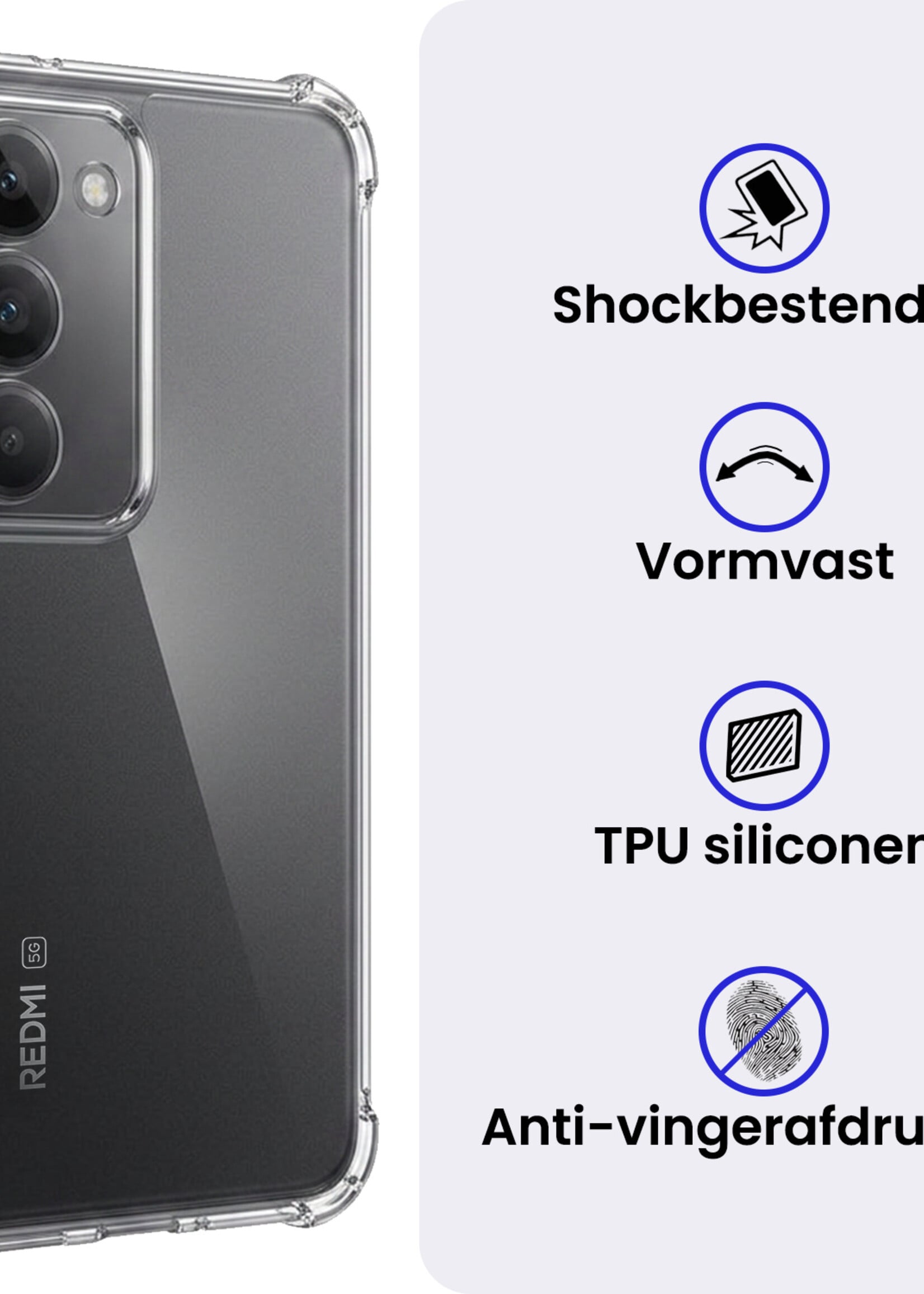 BTH BTH Xiaomi 15 Hoesje Shockproof - Transparant - 2 PACK
