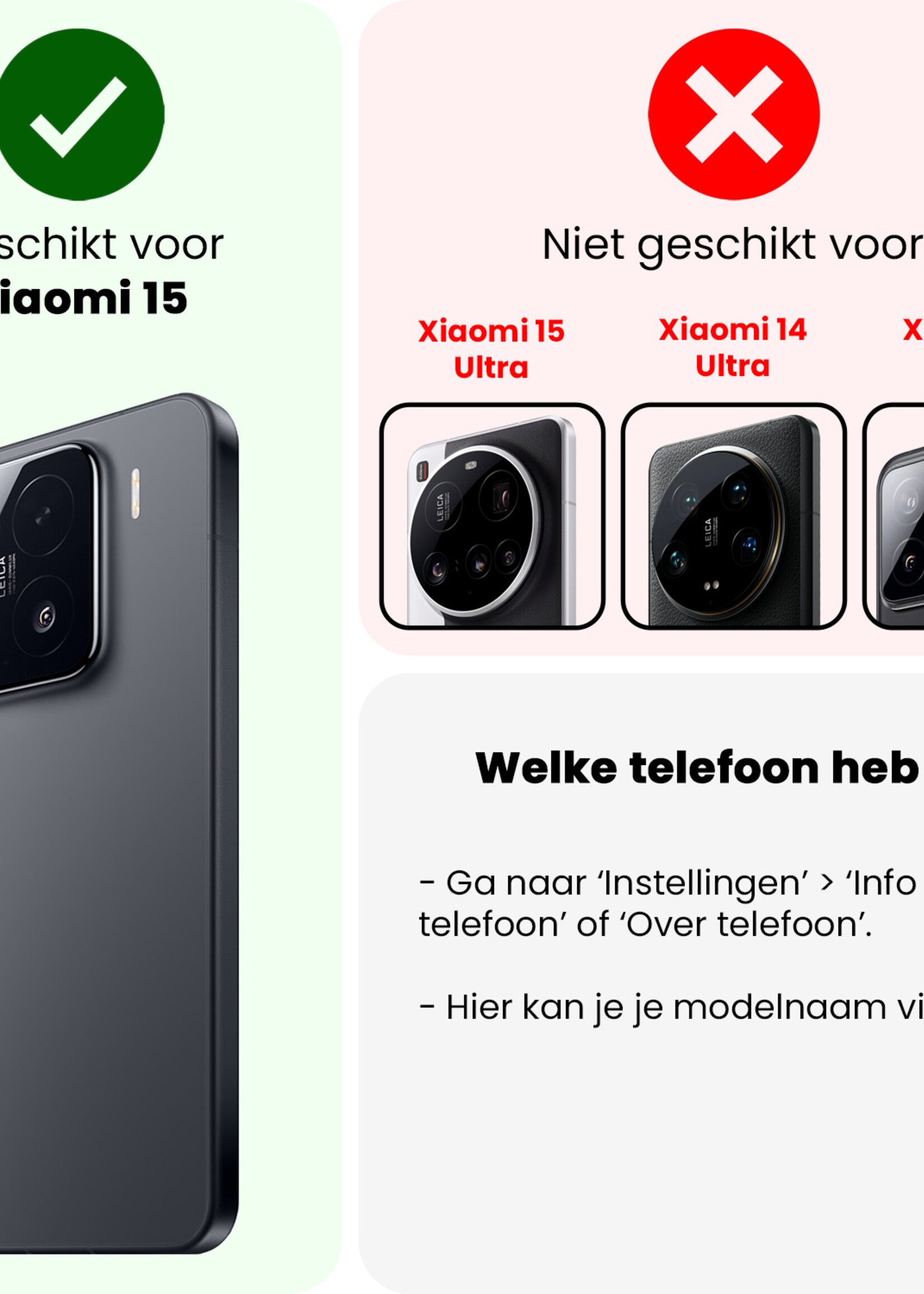 BTH BTH Xiaomi 15 Hoesje Siliconen - Transparant - 2 PACK