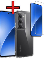 BTH BTH Xiaomi 15 Hoesje Siliconen Met Screenprotector - Transparant