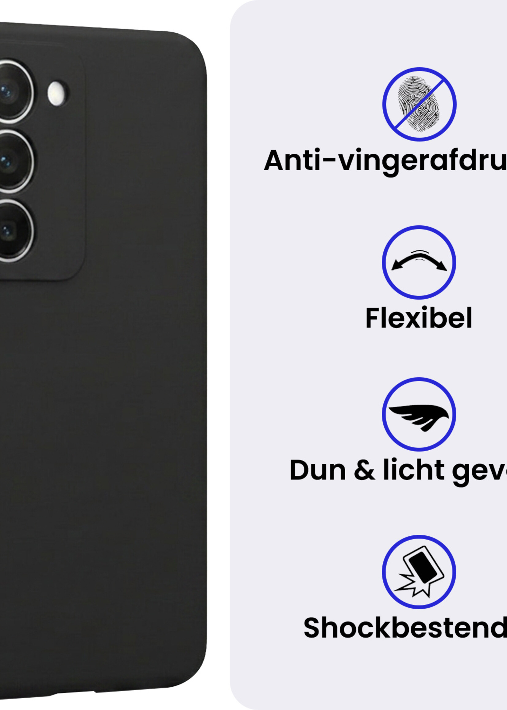 BTH BTH Xiaomi 15 Hoesje Siliconen - Zwart