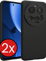 BTH BTH Xiaomi 15 Ultra Hoesje Siliconen - Zwart - 2 PACK