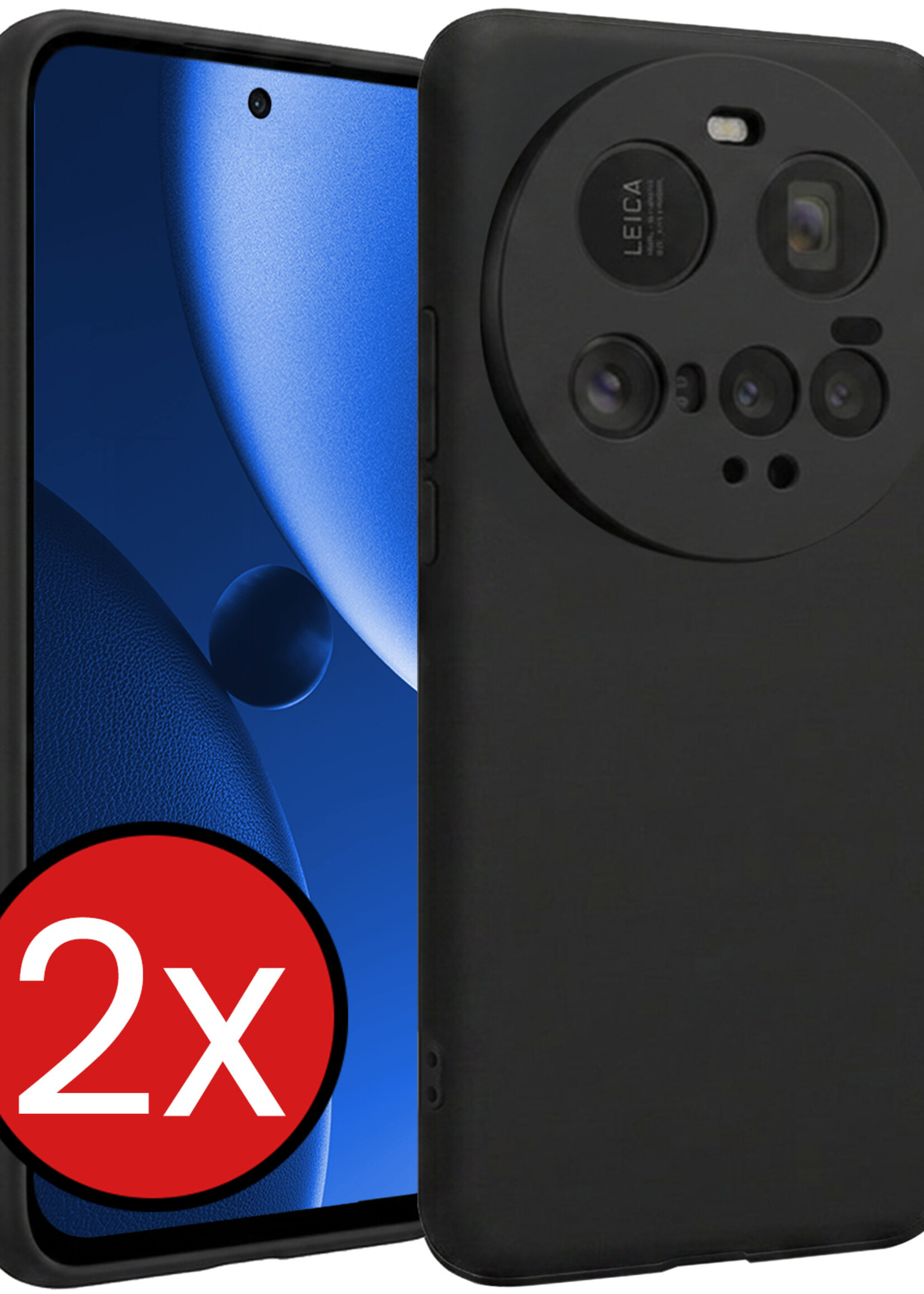 BTH BTH Xiaomi 15 Ultra Hoesje Siliconen - Zwart - 2 PACK