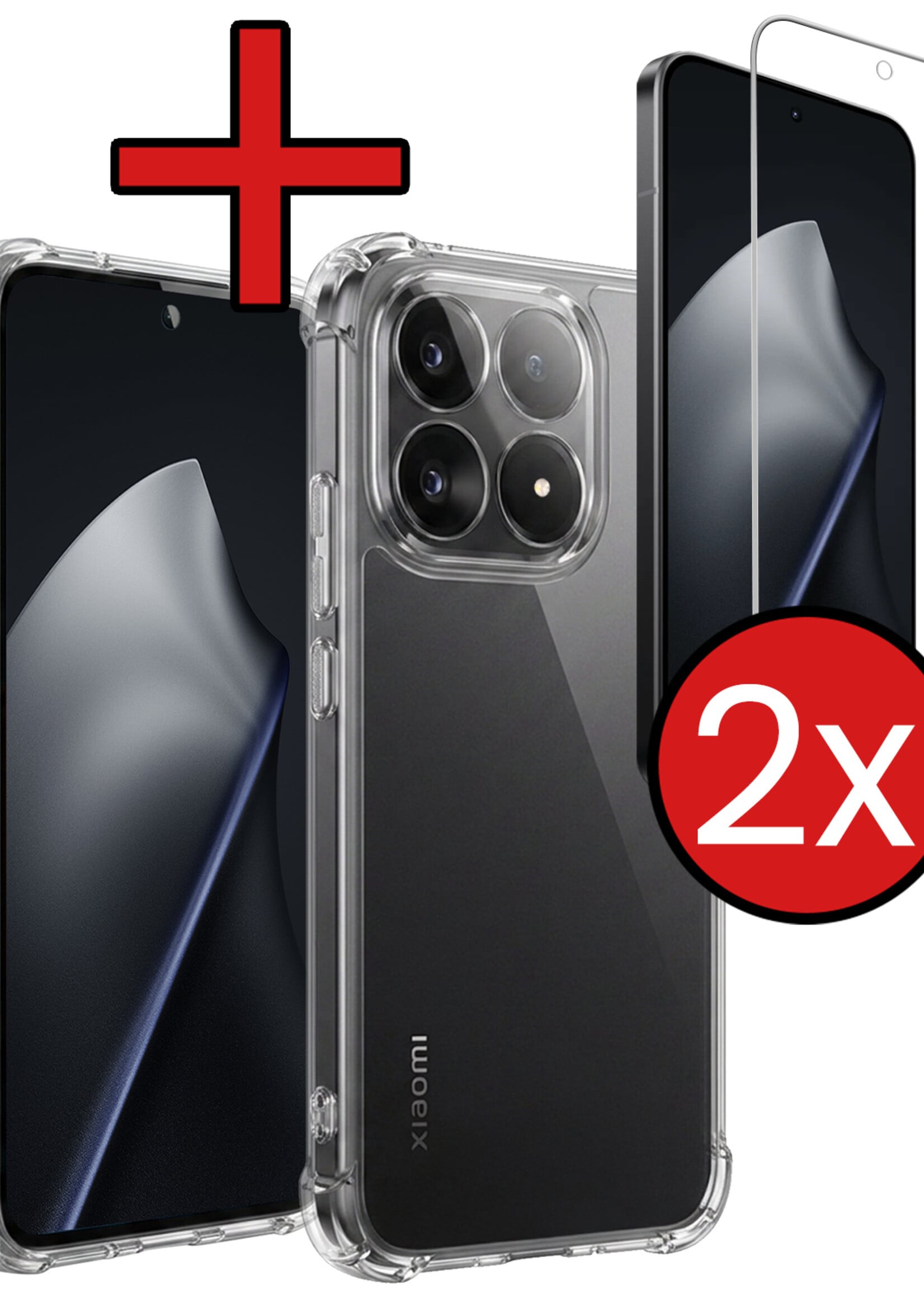 BTH BTH Xiaomi 15T Hoesje Shockproof Met 2x Screenprotector