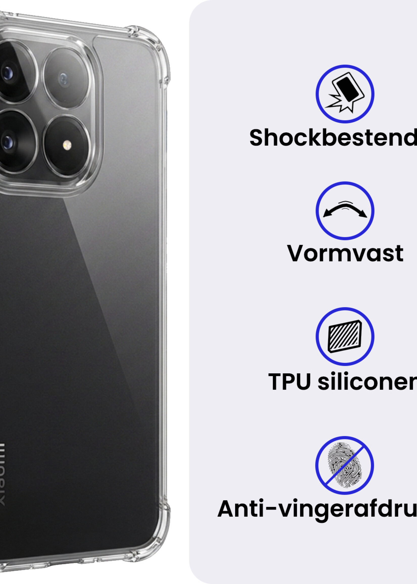 BTH BTH Xiaomi 15T Hoesje Shockproof Met 2x Screenprotector
