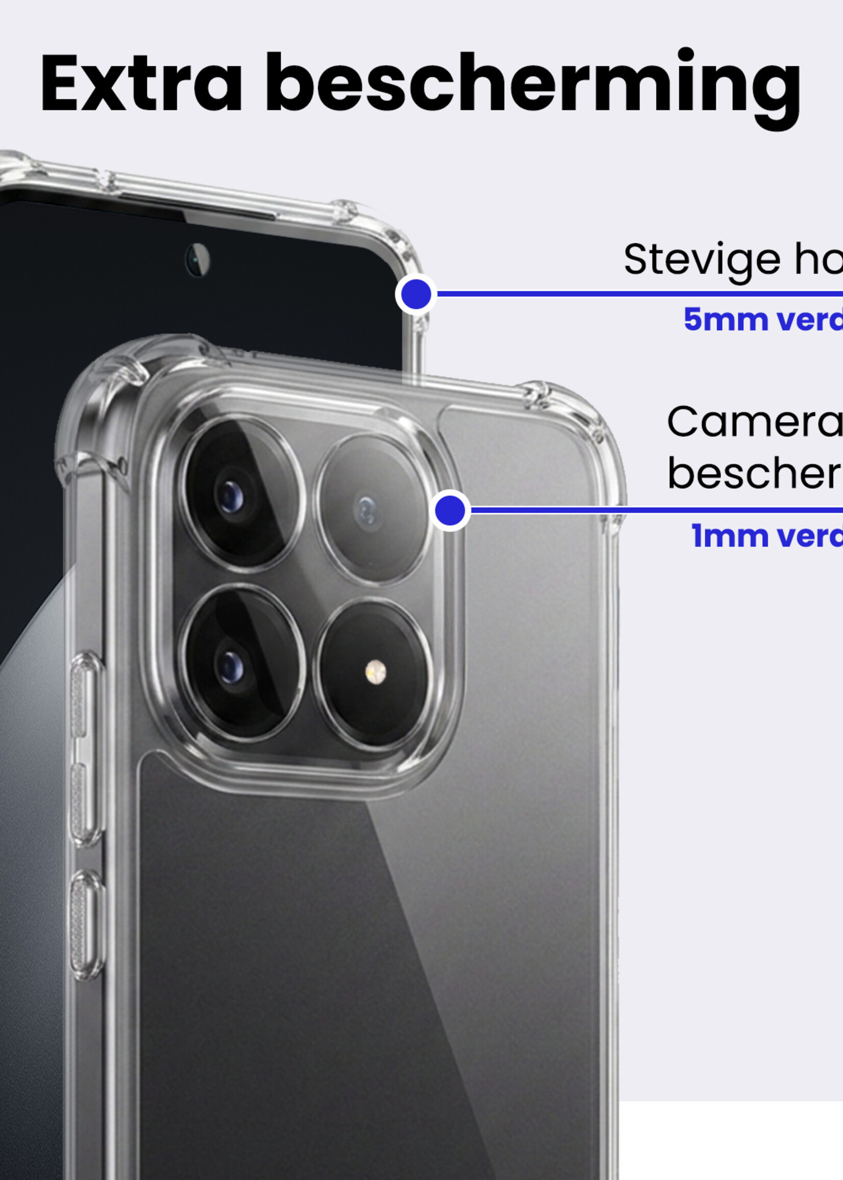 BTH BTH Xiaomi 15T Hoesje Shockproof Met 2x Screenprotector