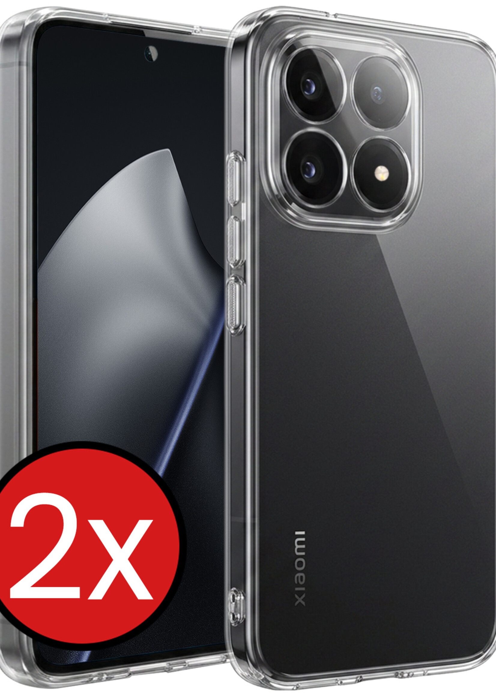 BTH BTH Xiaomi 15T Hoesje Siliconen - Transparant - 2 PACK