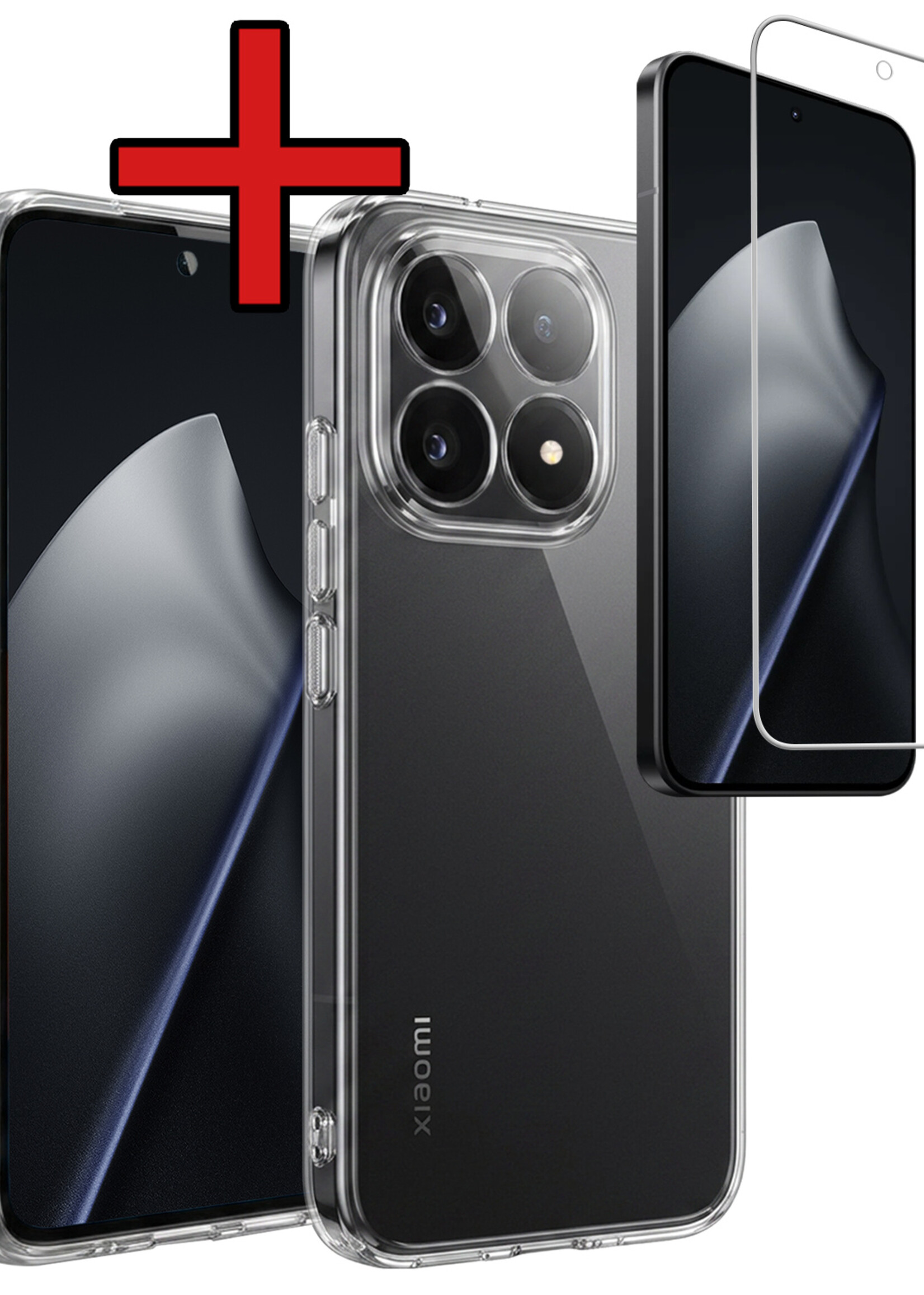 BTH BTH Xiaomi 15T Hoesje Siliconen Met Screenprotector - Transparant