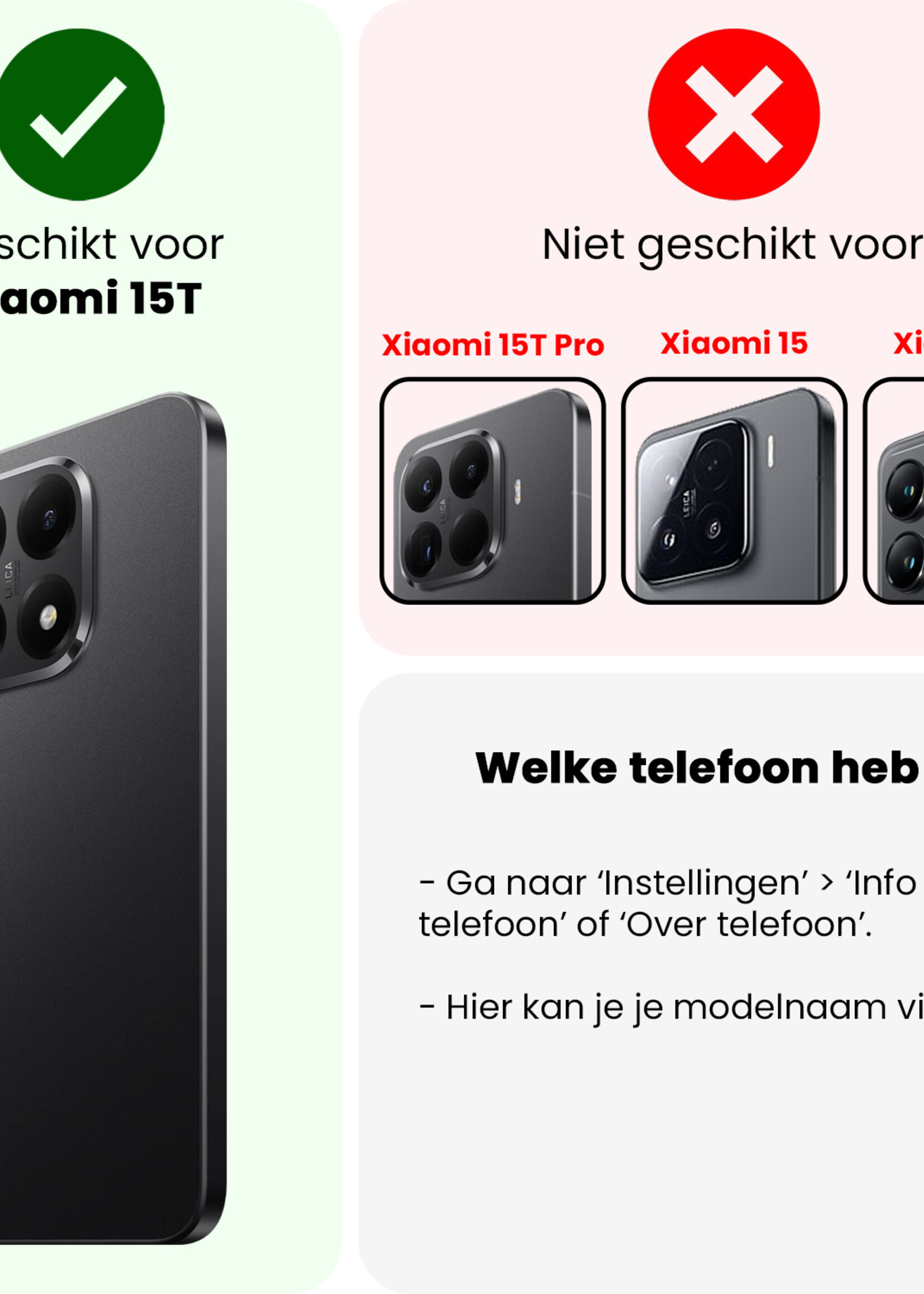 BTH BTH Xiaomi 15T Hoesje Siliconen - Zwart