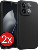 BTH BTH Xiaomi 15T Hoesje Siliconen - Zwart - 2 PACK