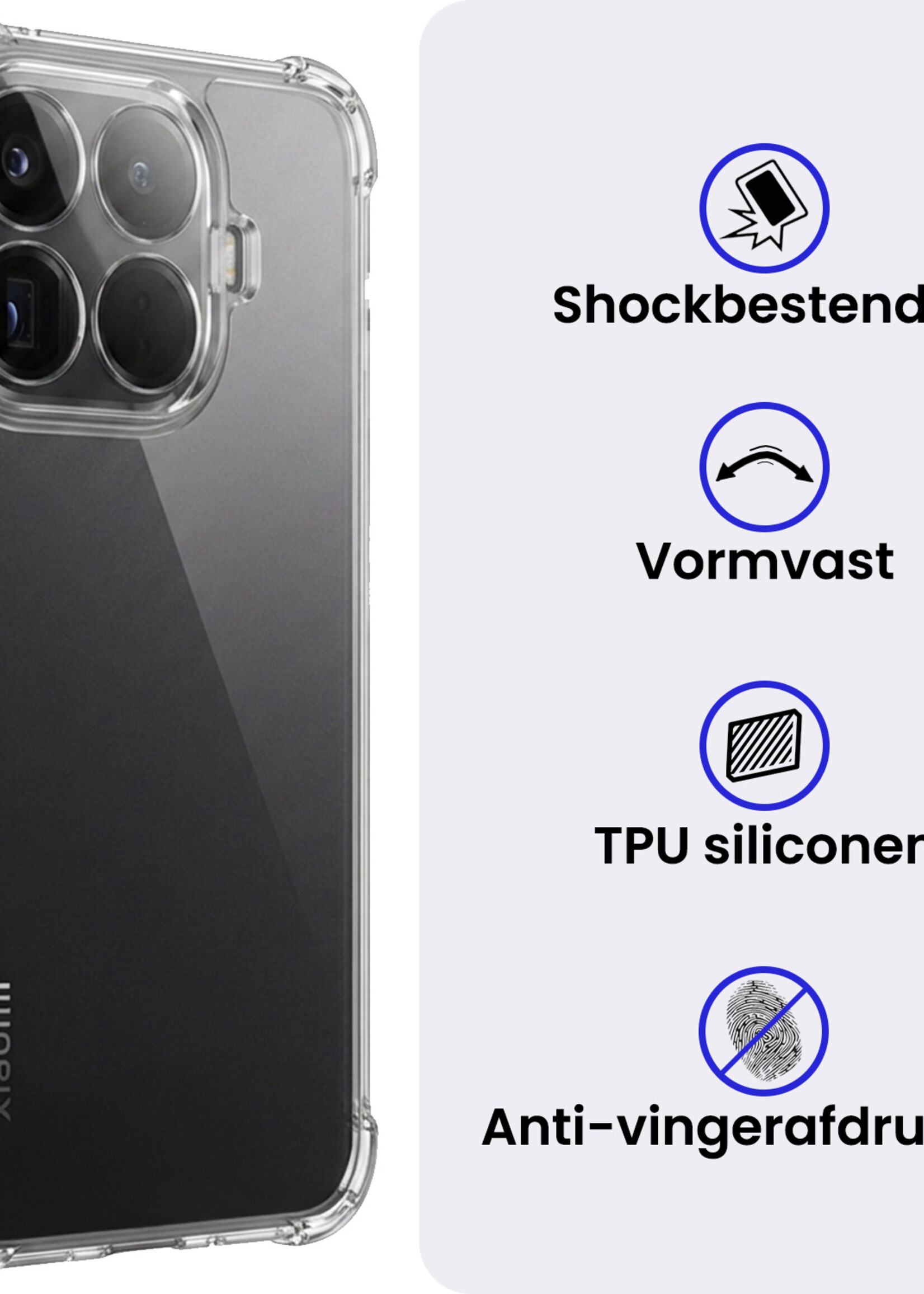 BTH BTH Xiaomi 15T Pro Hoesje Shockproof Met Screenprotector