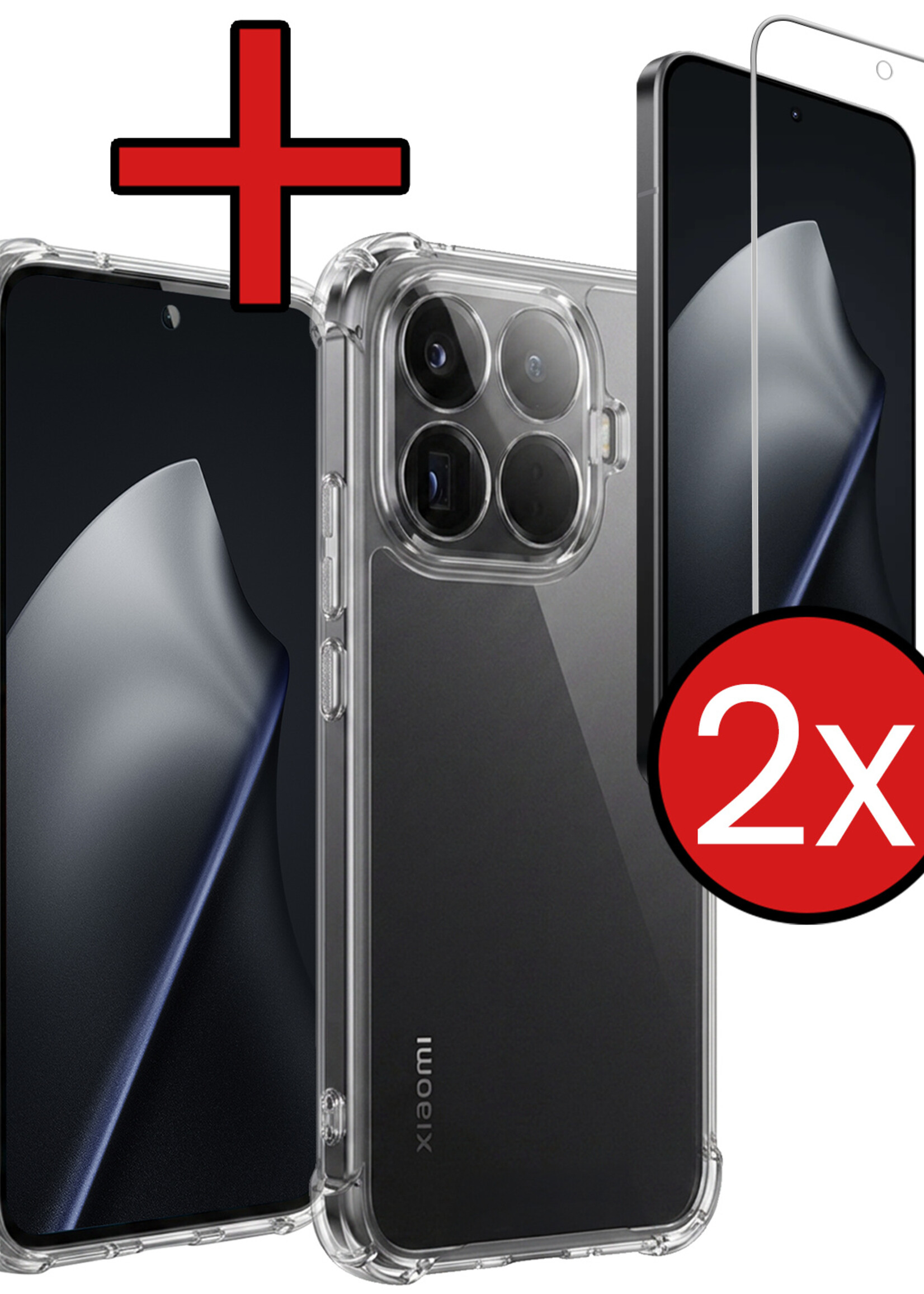BTH BTH Xiaomi 15T Pro Hoesje Shockproof Met 2x Screenprotector