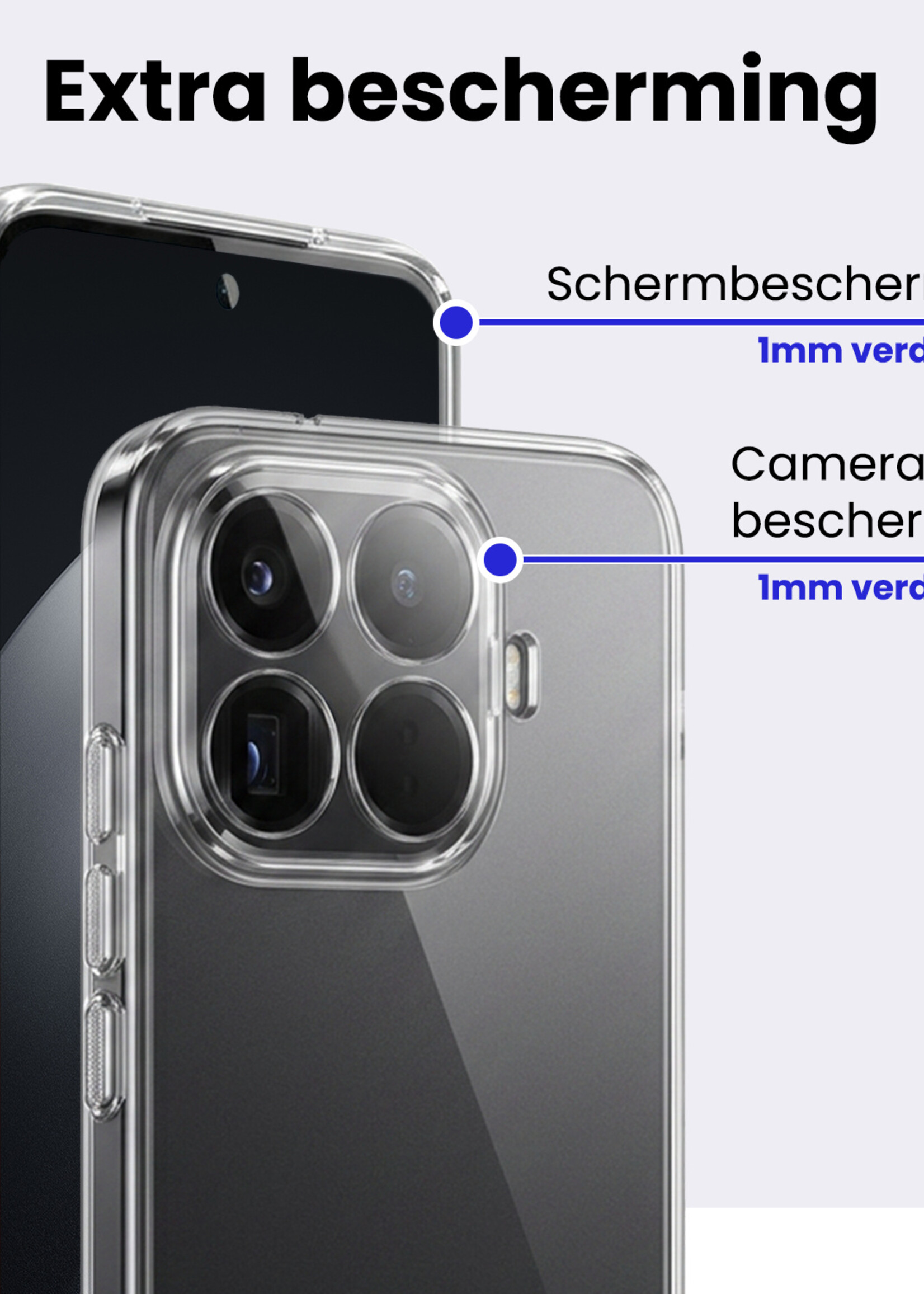 BTH BTH Xiaomi 15T Pro Hoesje Siliconen - Transparant
