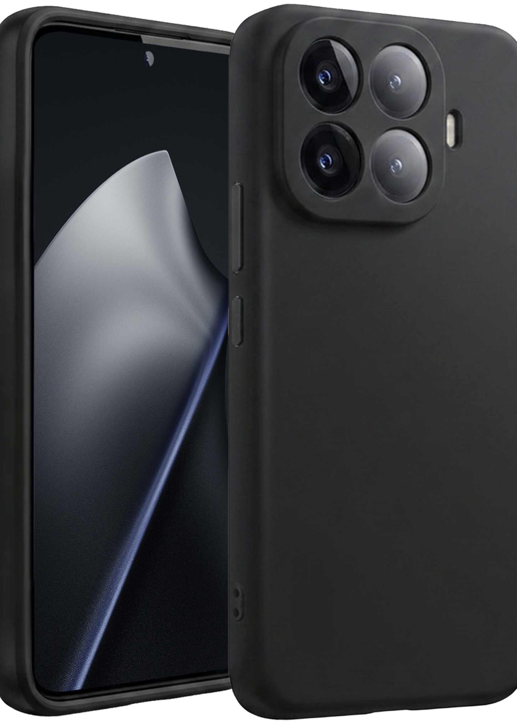 BTH BTH Xiaomi 15T Pro Hoesje Siliconen - Zwart