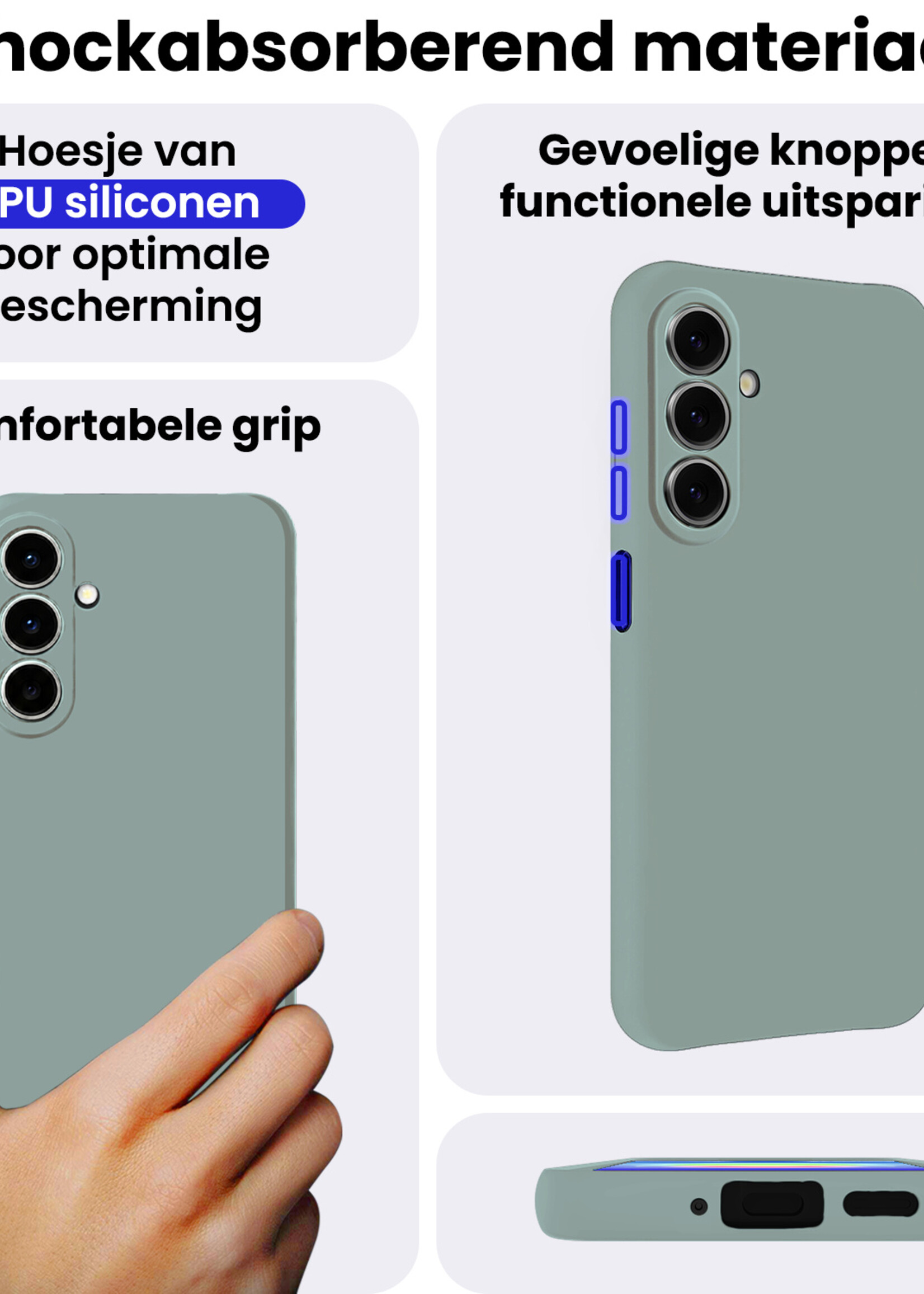 BTH BTH Samsung Galaxy A27 Hoesje Siliconen - Lichtblauw