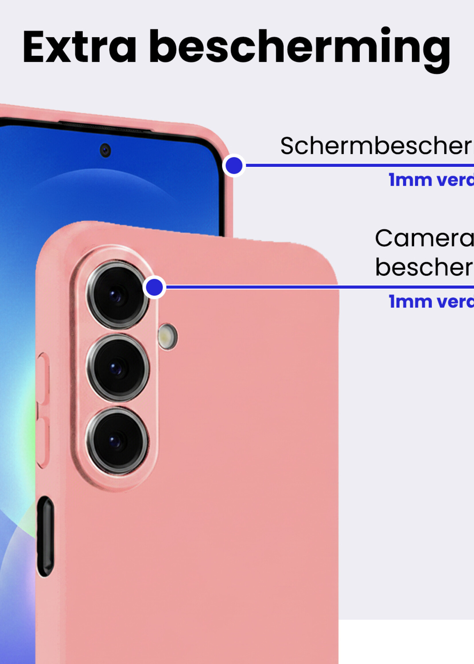BTH BTH Samsung Galaxy A27 Hoesje Siliconen - Lichtroze