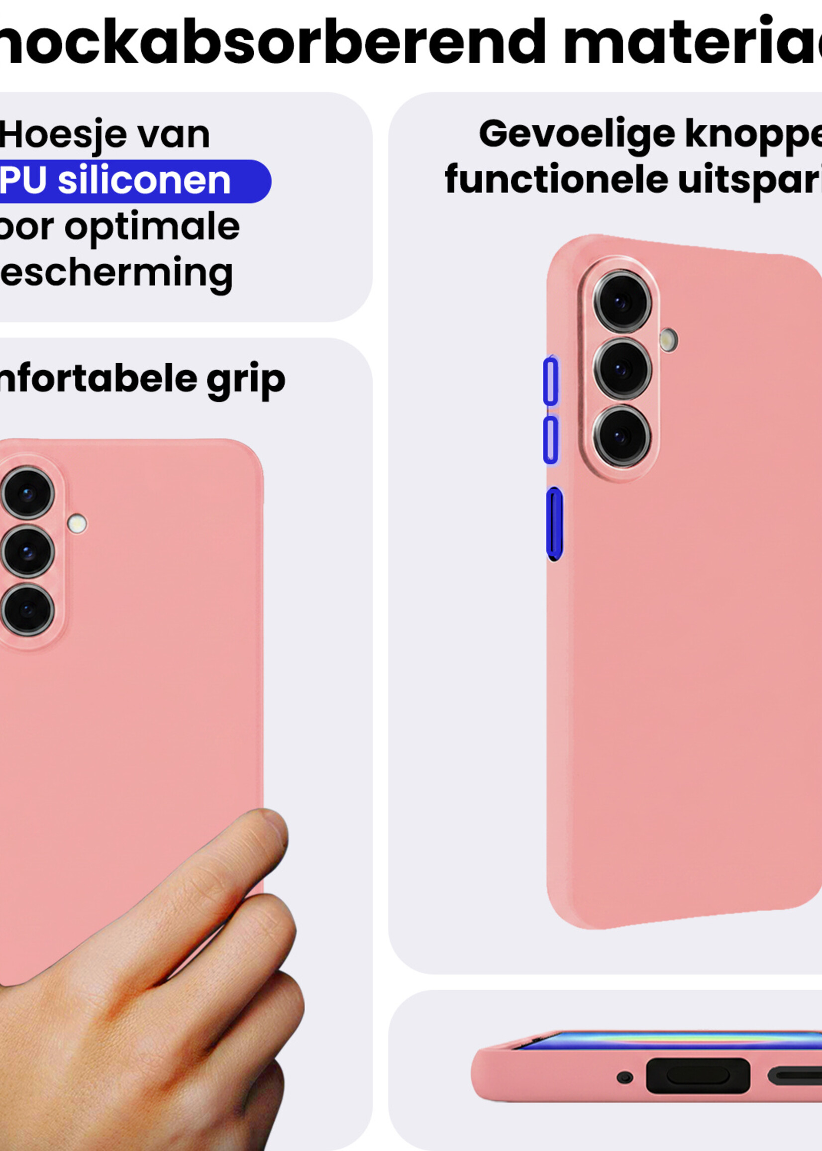 BTH BTH Samsung Galaxy A27 Hoesje Siliconen - Lichtroze