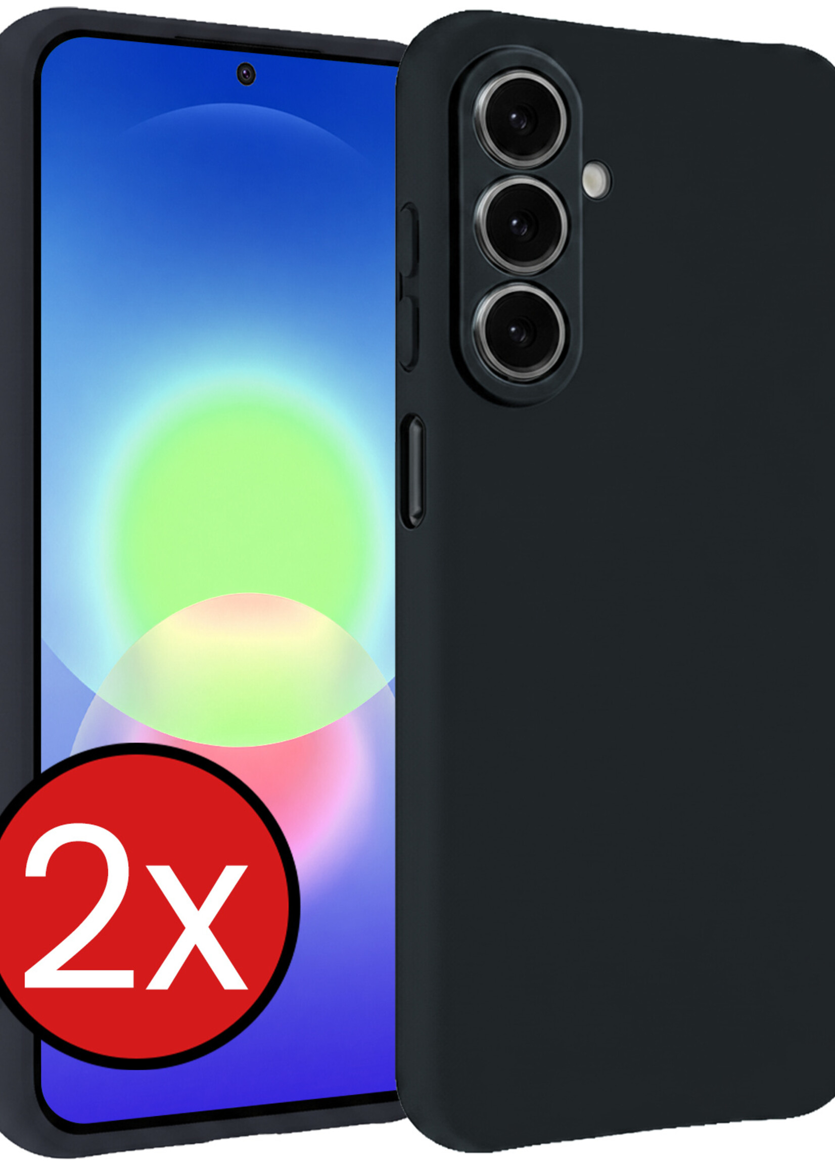 BTH BTH Samsung Galaxy A27 Hoesje Siliconen - Donkerblauw - 2 PACK